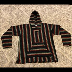 Vintage Sunspecs Hippie Drug Rug Baja Hoodie